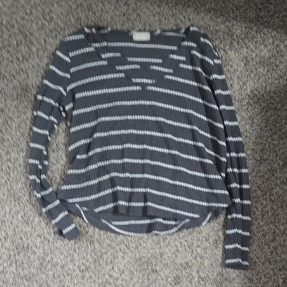 Black Label Charcoal and White Knit Top